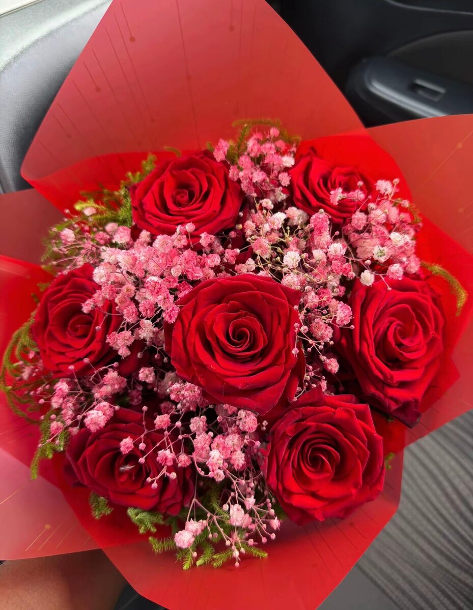 Bouquet de Roses Rouges Éclatantes