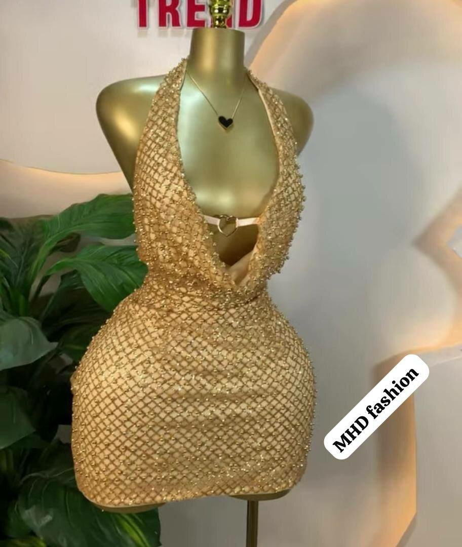 Robe élégante strassé