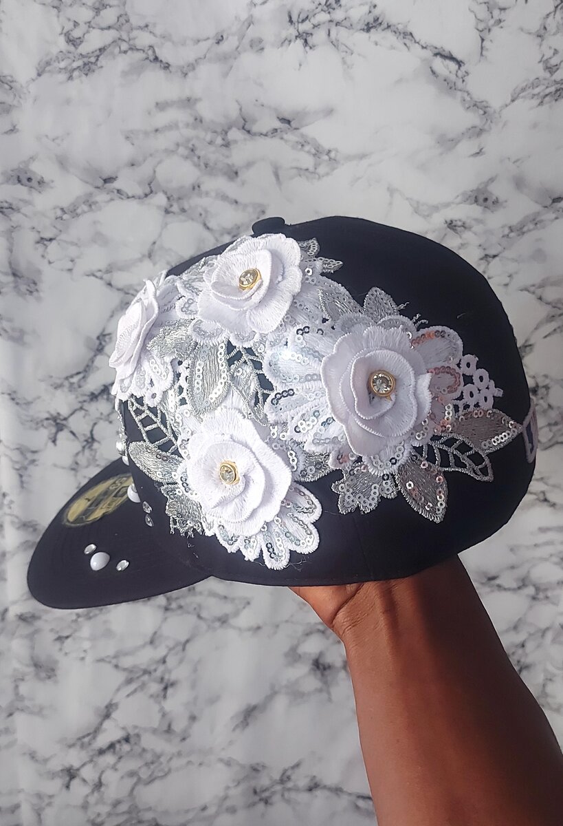 Casquette décorée florale