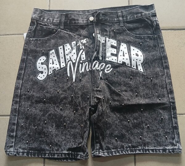 Short en jean vintage homme
