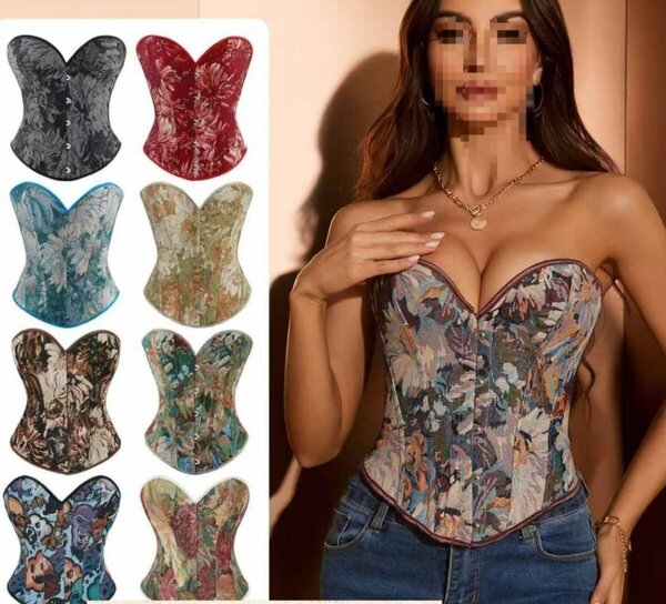 Corset Bustier Floral pour Femmes