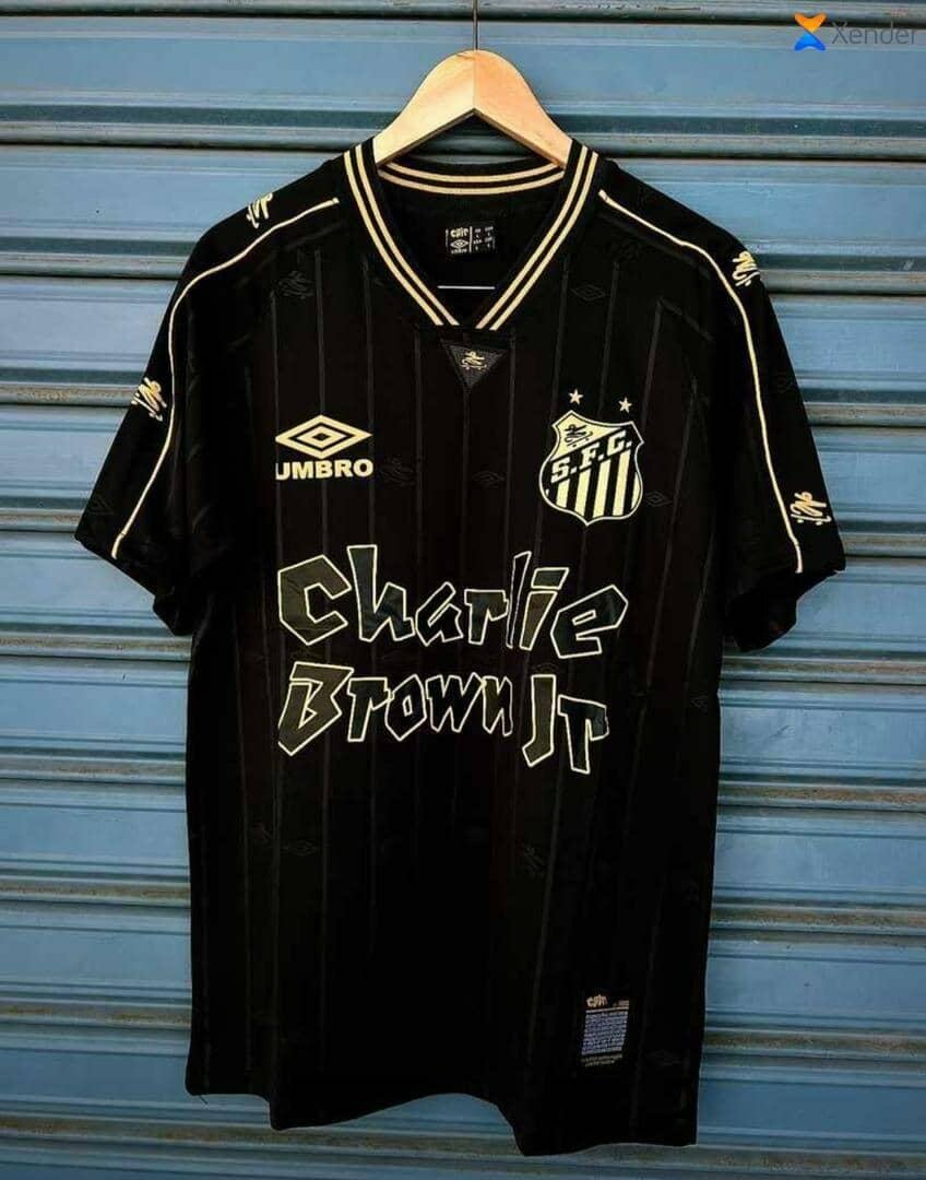 Maillot de football noir Santos
