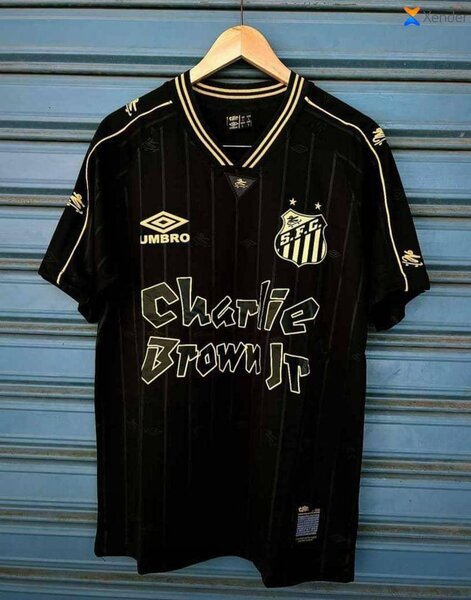 Maillot de football noir Santos
