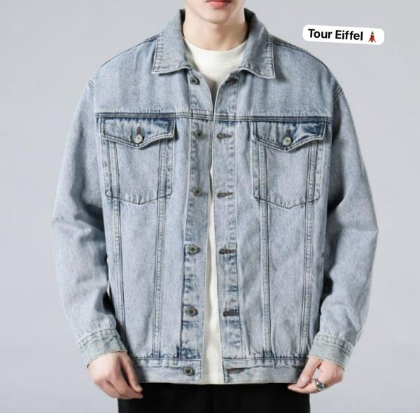 Veste en jean unisexe tendance