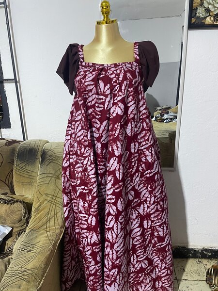 Robe longue à motifs ethniques