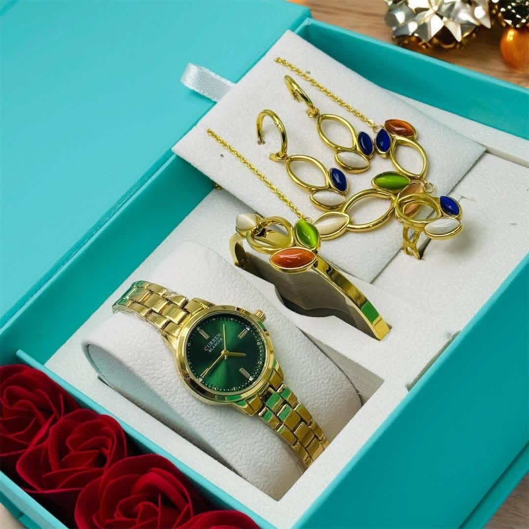 Ensemble Montre et Bijoux Luxe