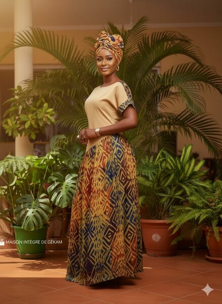 Robe longue ethnique élégante