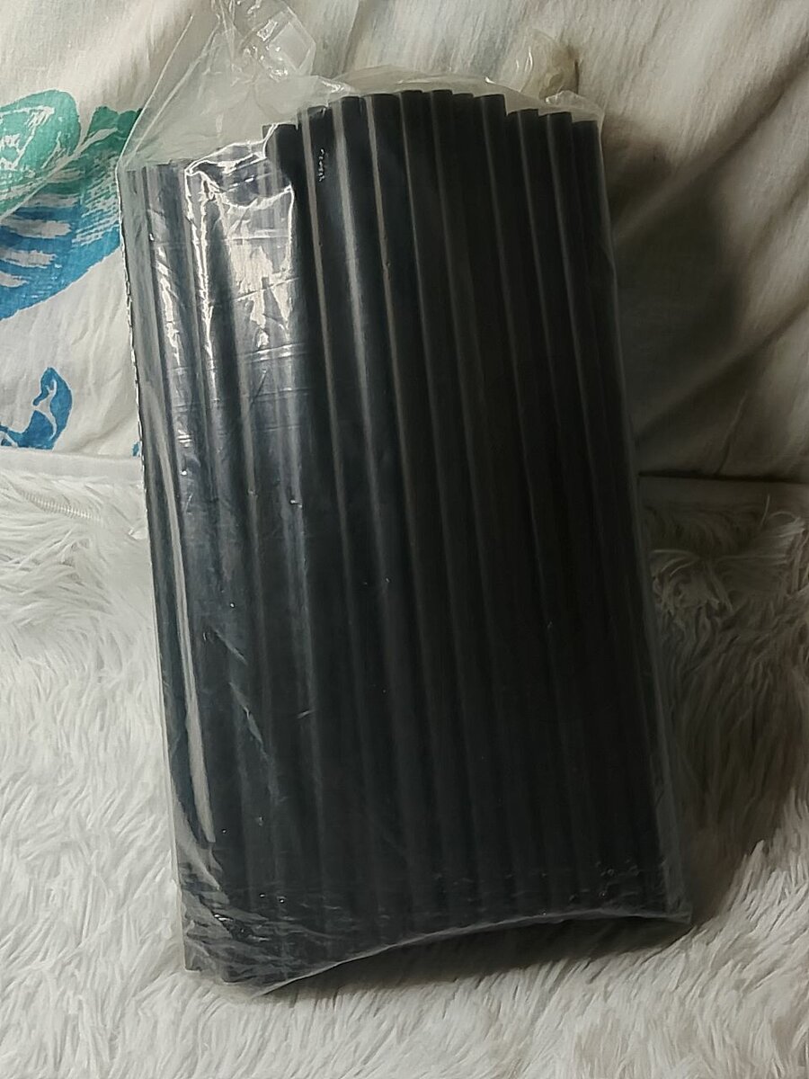 Pailles Noires Réutilisables