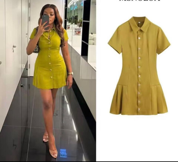 Robe chemise à boutons élégante