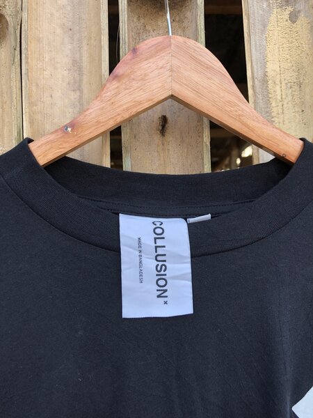 T-shirt noir homme manches longues COLUSION