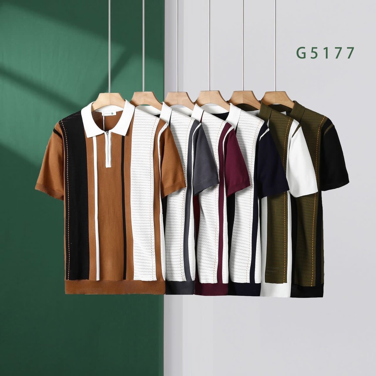 Polo homme élégant à rayures