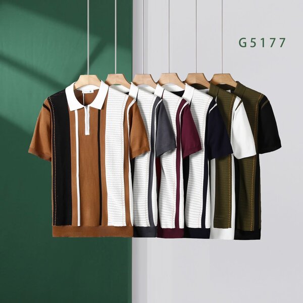 Polo homme élégant à rayures