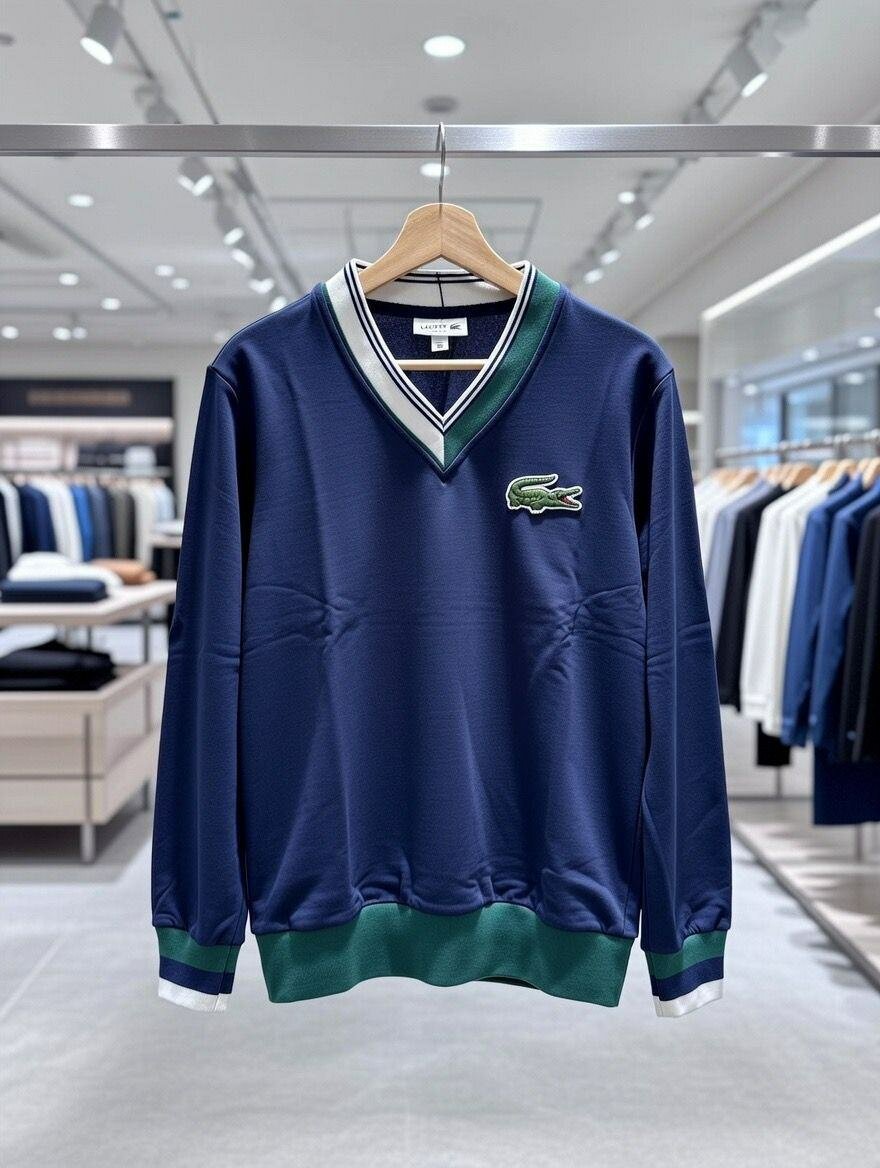Sweat-shirt col en V Lacoste