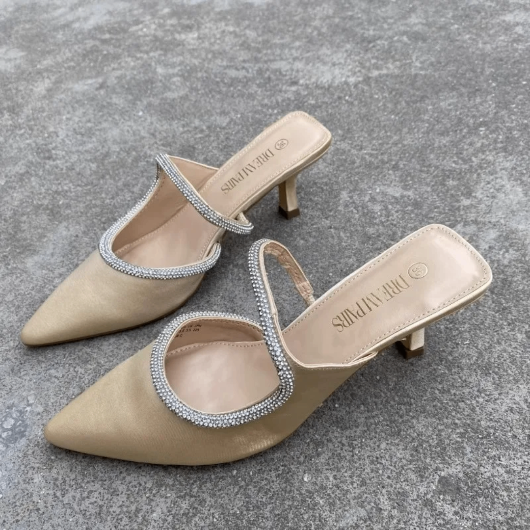 Mules élégants à talons bas