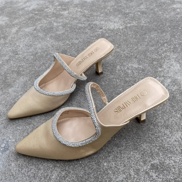 Mules élégants à talons bas