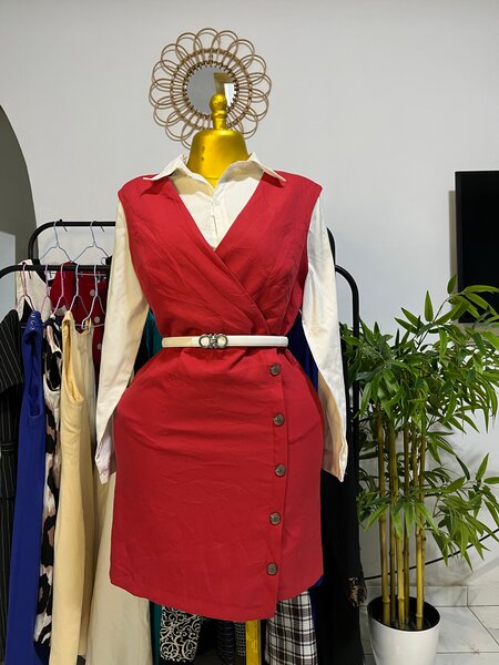 Robe élégante rouge femme