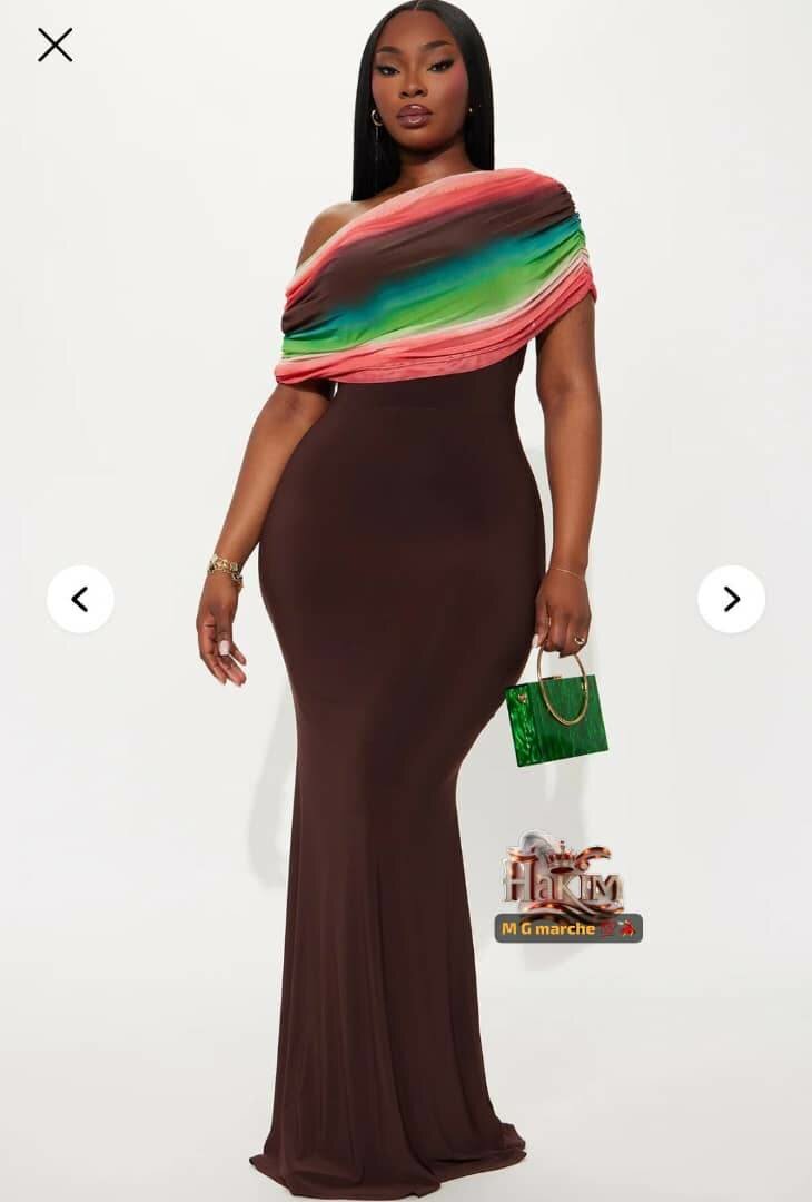 Robe Élégante Multicolore