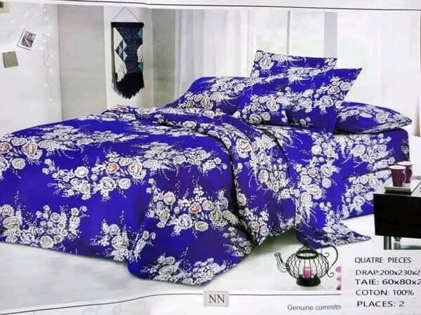 Parure de lit coton motifs