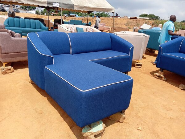 Fauteuil L  bleue moderne