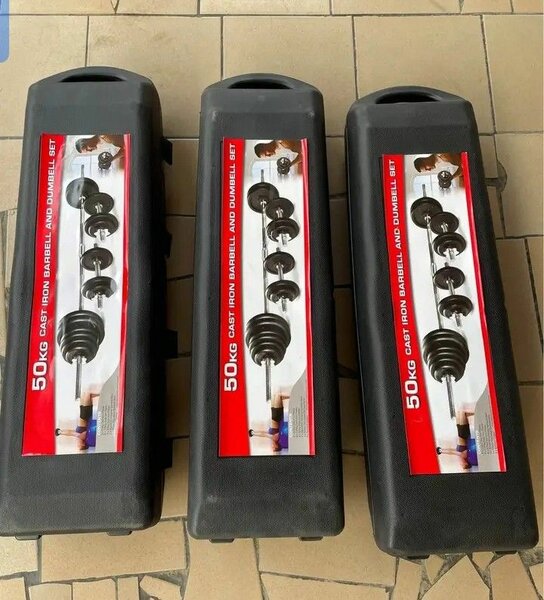 Ensemble Haltères et Barre 50kg