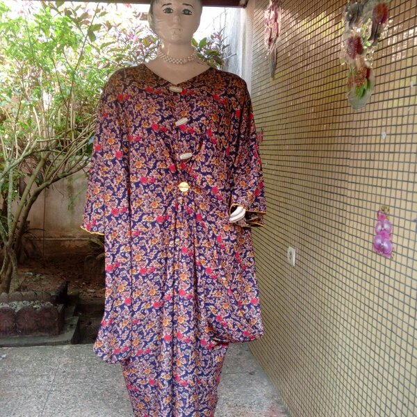 Robe longue vintage fleurie