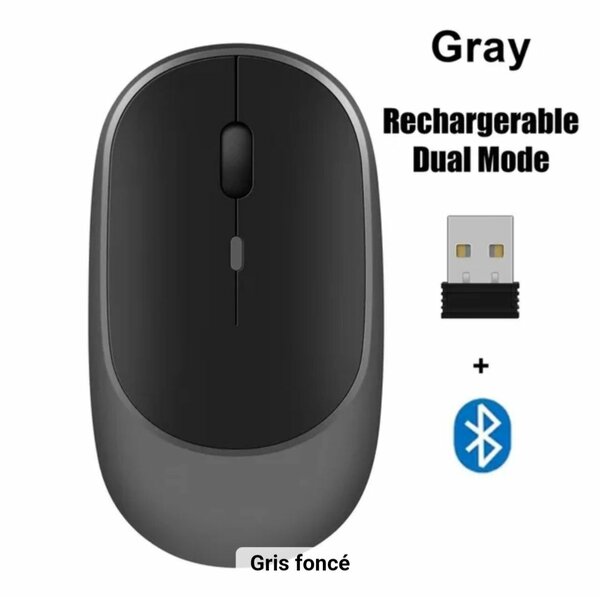 Souris sans fil rechargeable