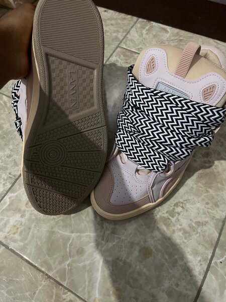 Baskets tendance Lanvin rose