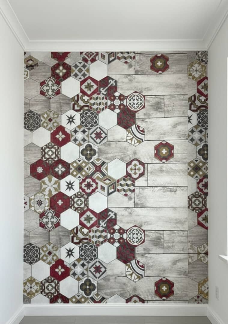 Papier Peint Hexagonal Vintage