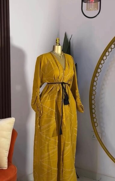 Elegant Mustard Maxi Dress
