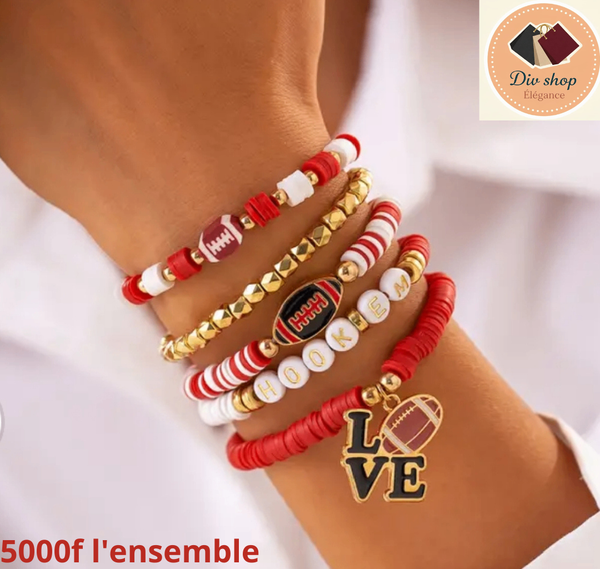 Bracelets de perles colorés