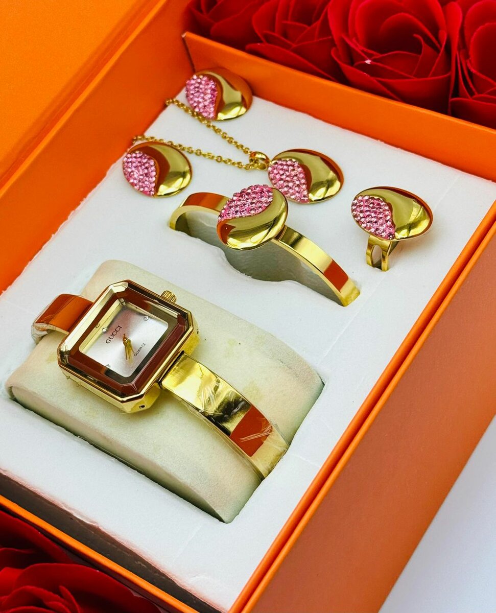 Coffret Montre et Bijoux Or