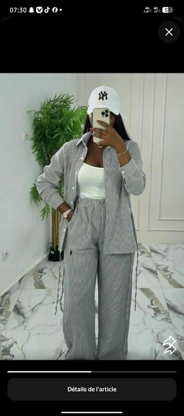 Ensemble décontracté à rayures