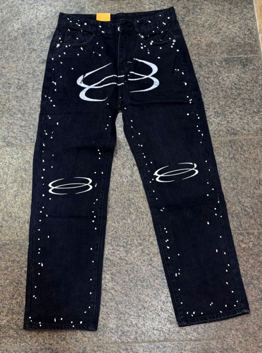 Jeans dégradé avec motifs tendance