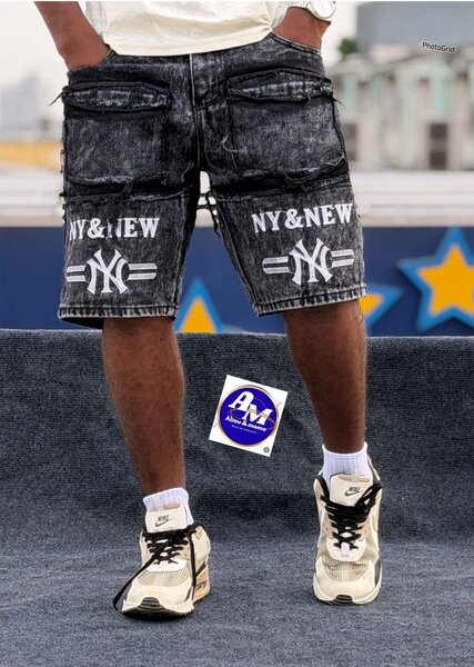 Shorts en jean délavés