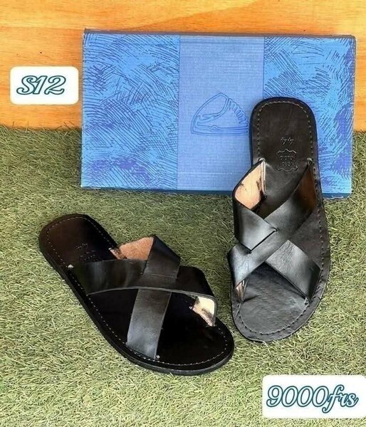 Sandales en cuir homme