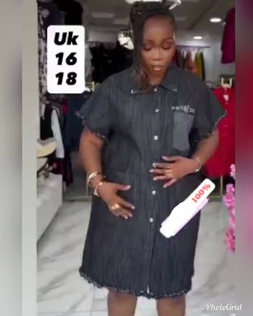 Robe chemise en jean chic