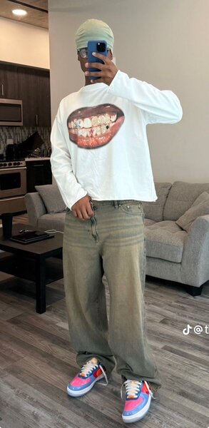 Jean large décontracté homme