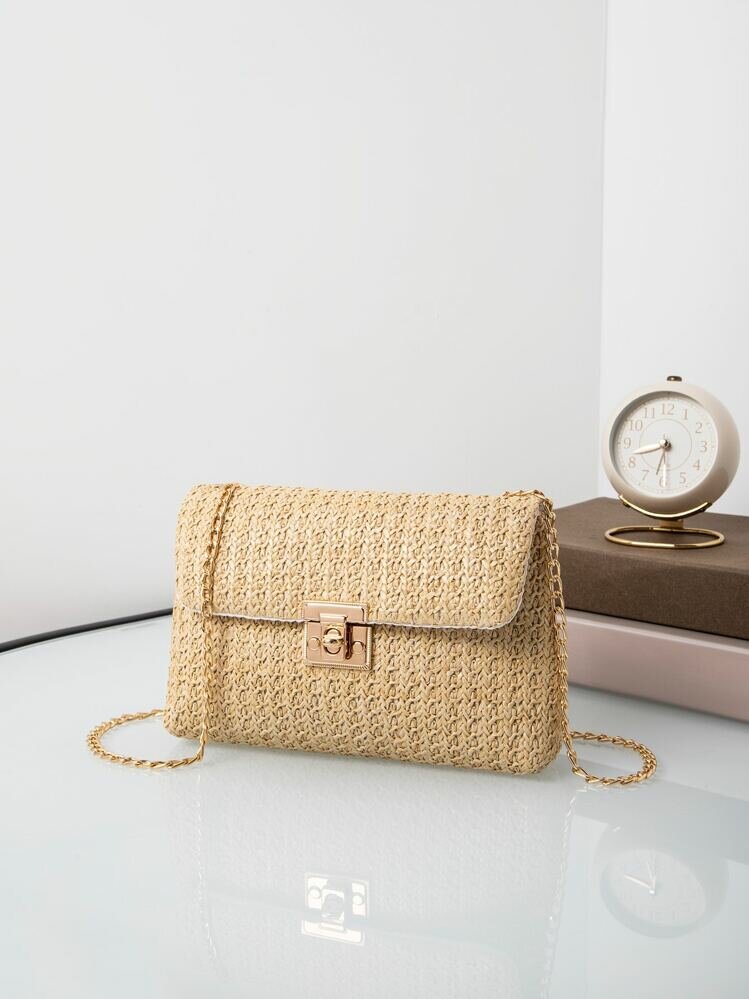 Sac bandoulière en paille élégante