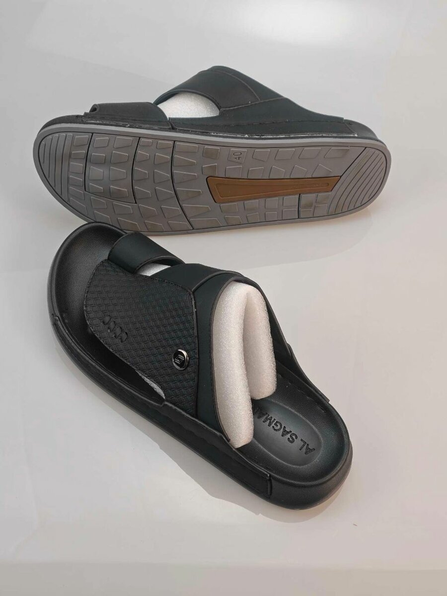 Sandales confort noires homme