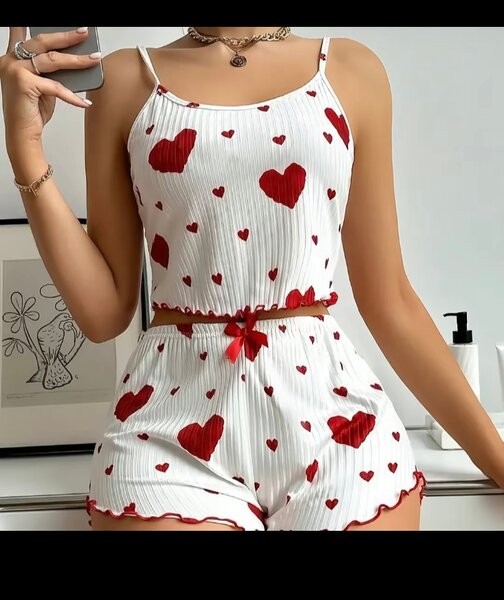 Pyjama Femme avec Cœurs