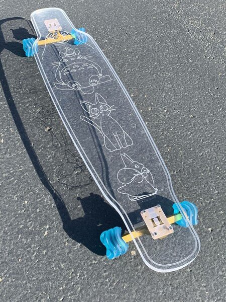 Longboard transparent design
