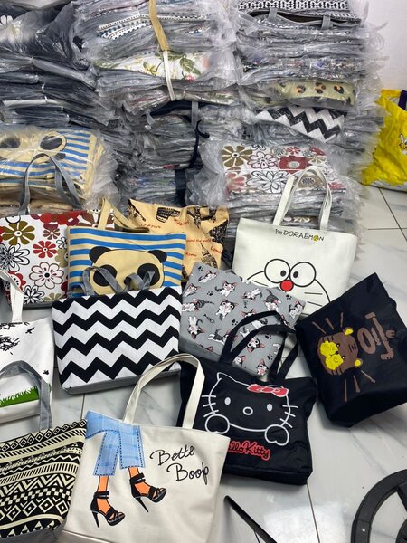 Tote bag imprimé coloré