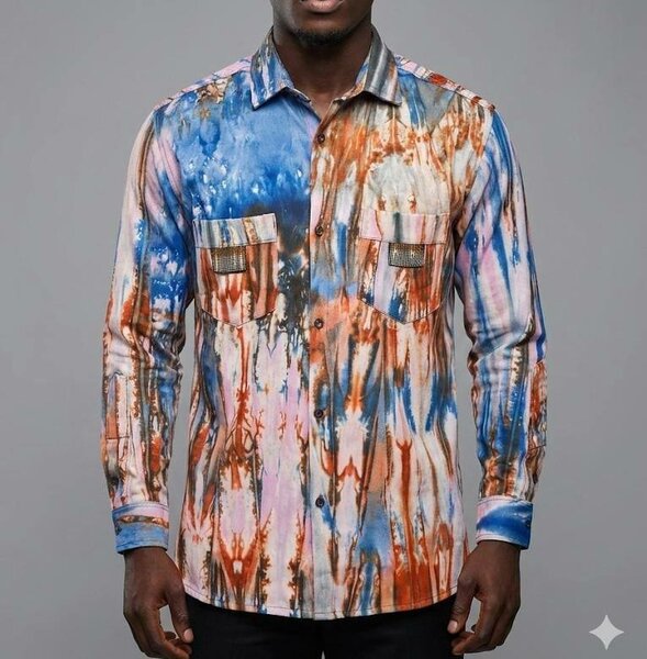Chemise homme imprimé multicolore