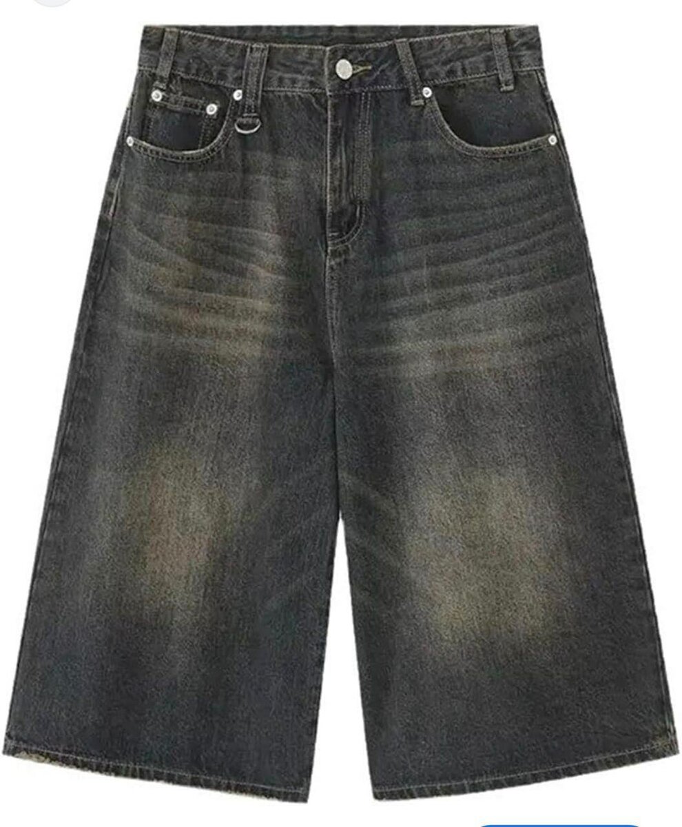 Shorts en denim noir