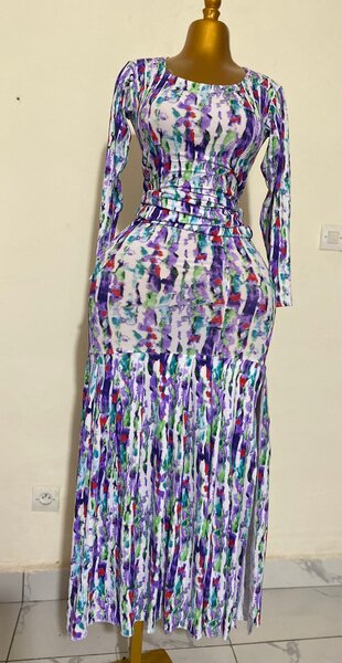 Robe longue élégante imprimée