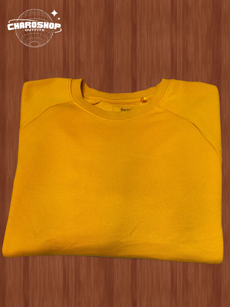 Sweat-shirt jaune vif unisexe
