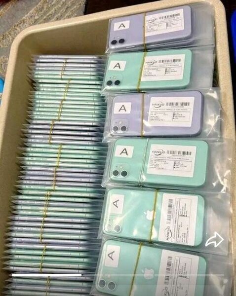 Smartphones colorés haute technologie