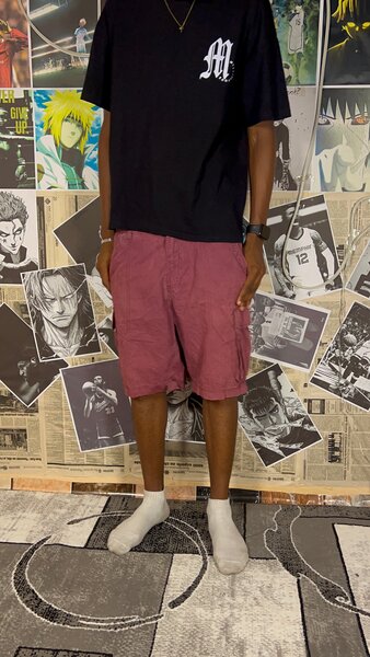 Shorts cargo homme rose