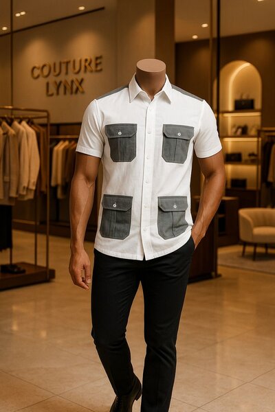 Chemise élégante à manches courtes