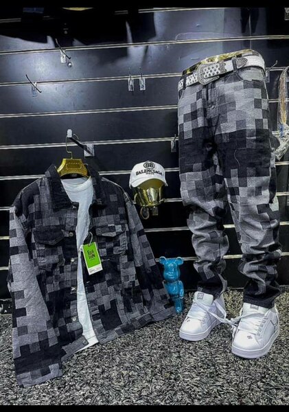 Ensemble jean pixel homme